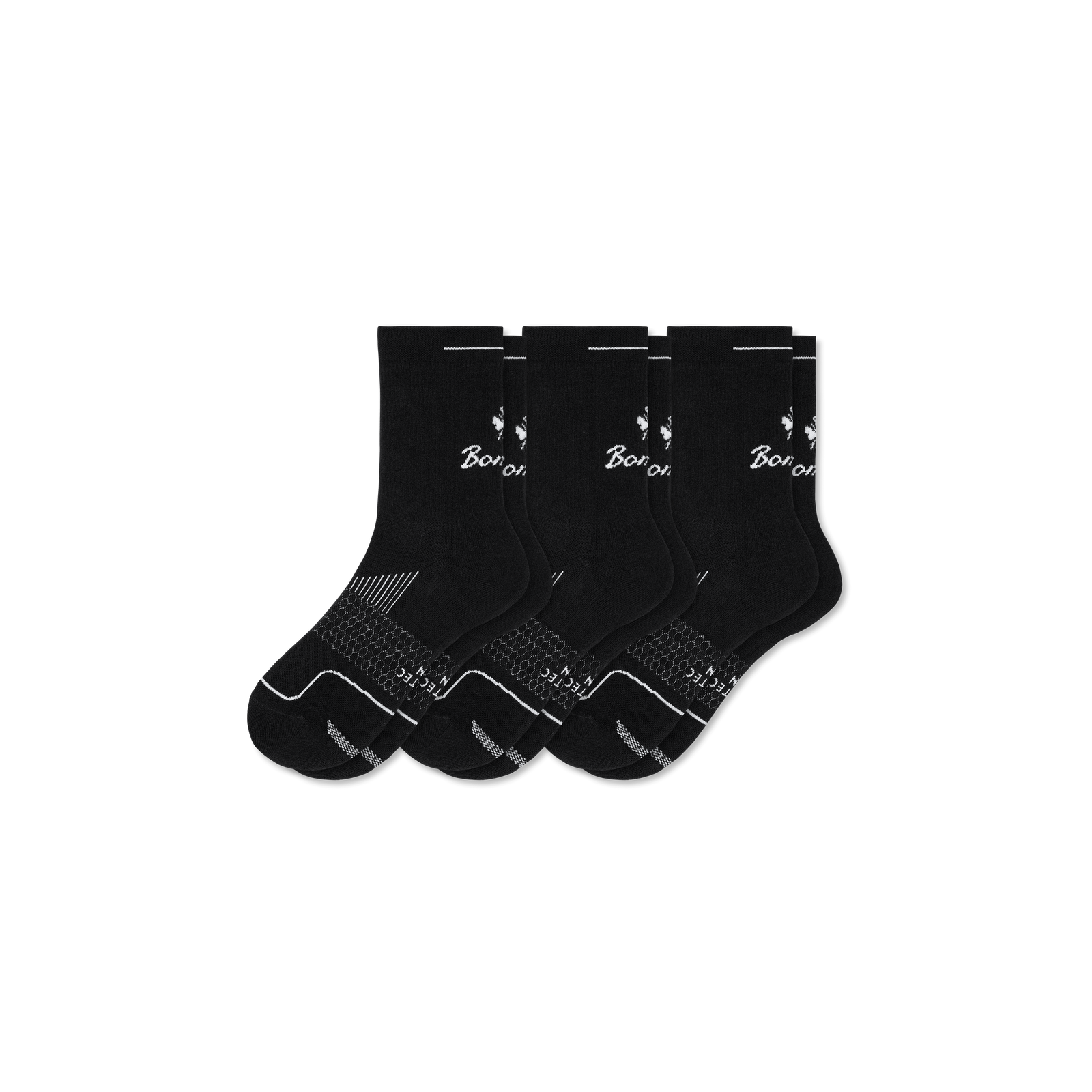 Running Half Calf Sock 3-Pack - Black