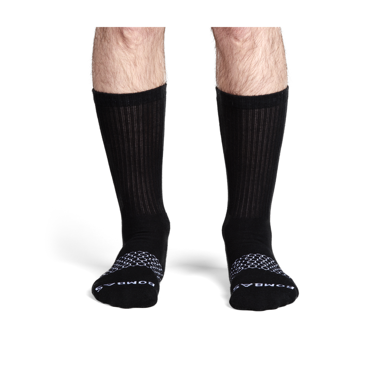 Men's Solids Calf Sock 4-Pack - black - 7
