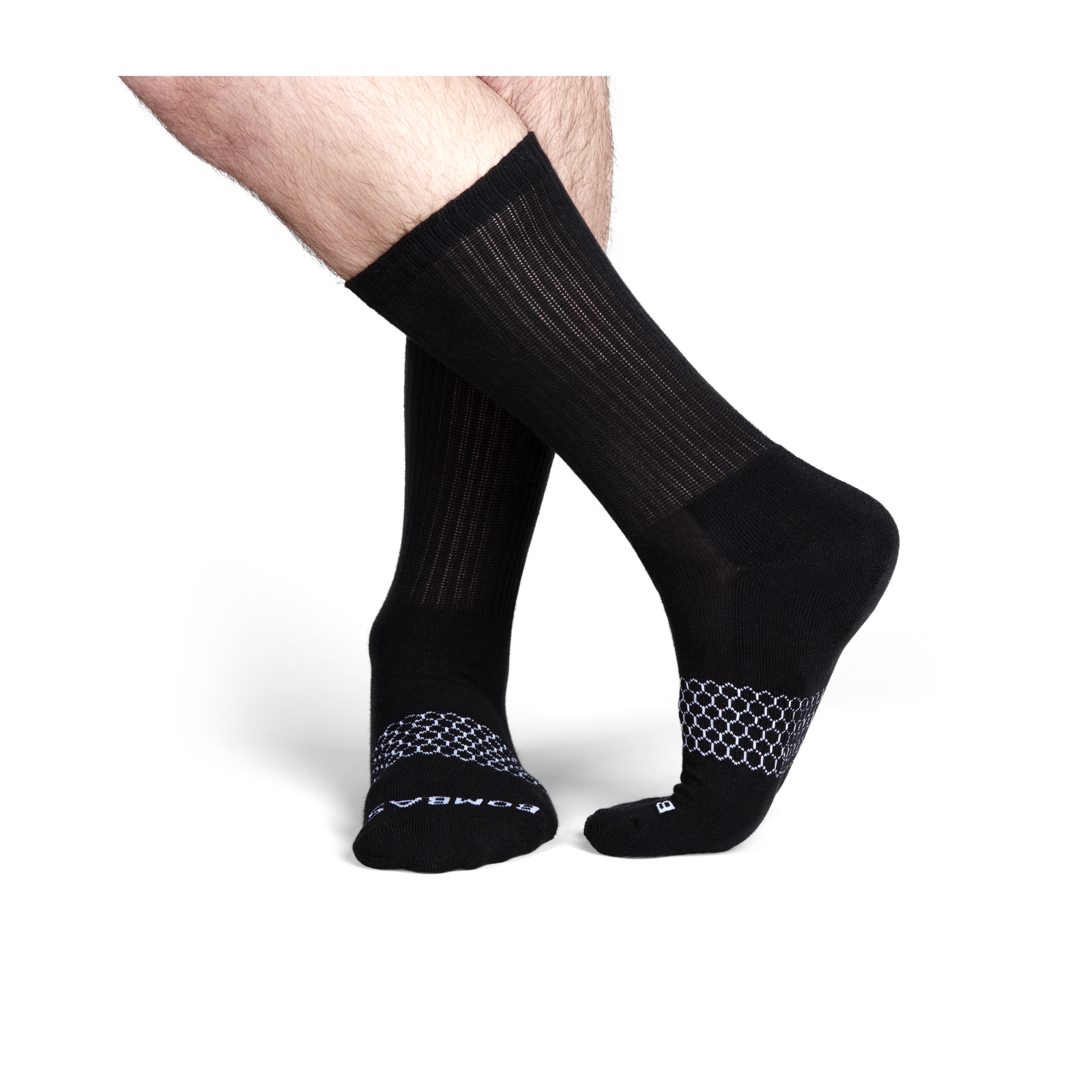 Men's Solids Calf Sock 4-Pack - black - 8
