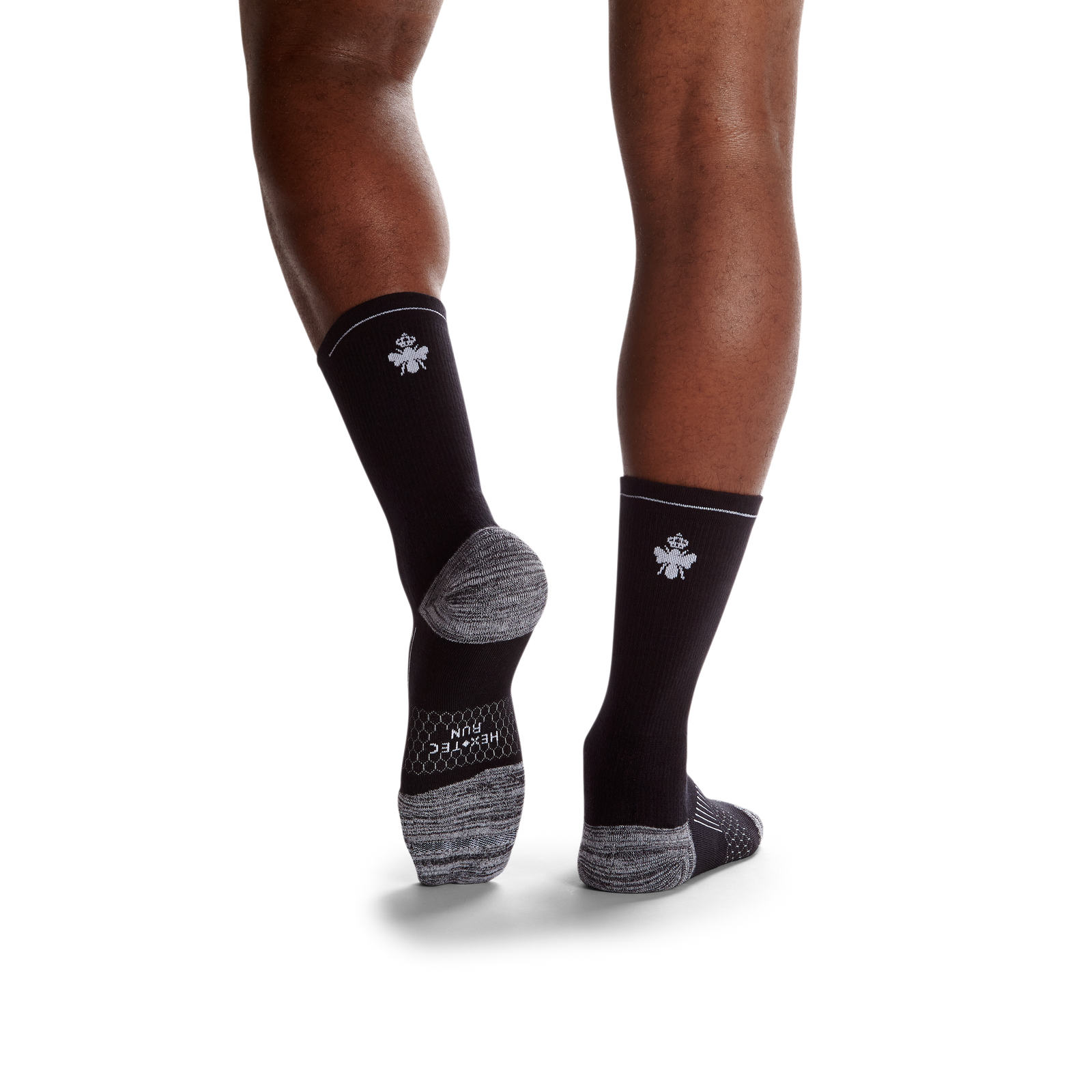 Men's Running Calf Socks - black - 64