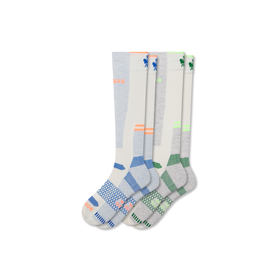 Men's Mid-Cushion Merino Wool Blend Ski & Snowboard Sock 2-Pack - Classic Travel Support