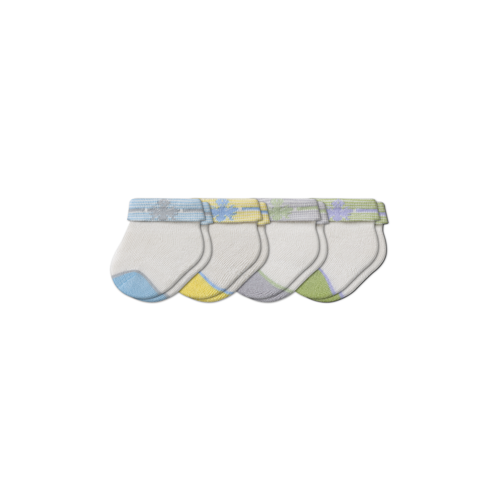 Baby Socks 4-Pack (0-6 Months) - blue-green-mix - 9