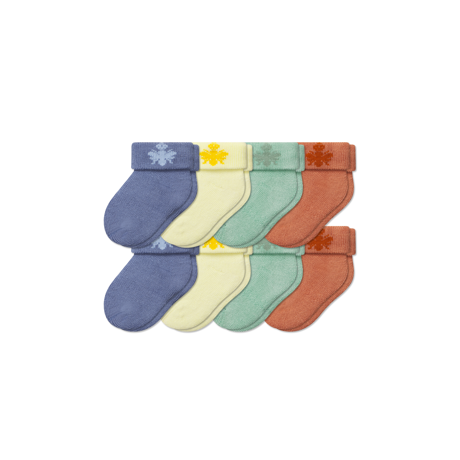 Baby Sock 8-Pack (0-6 Months) - blue jade mix L