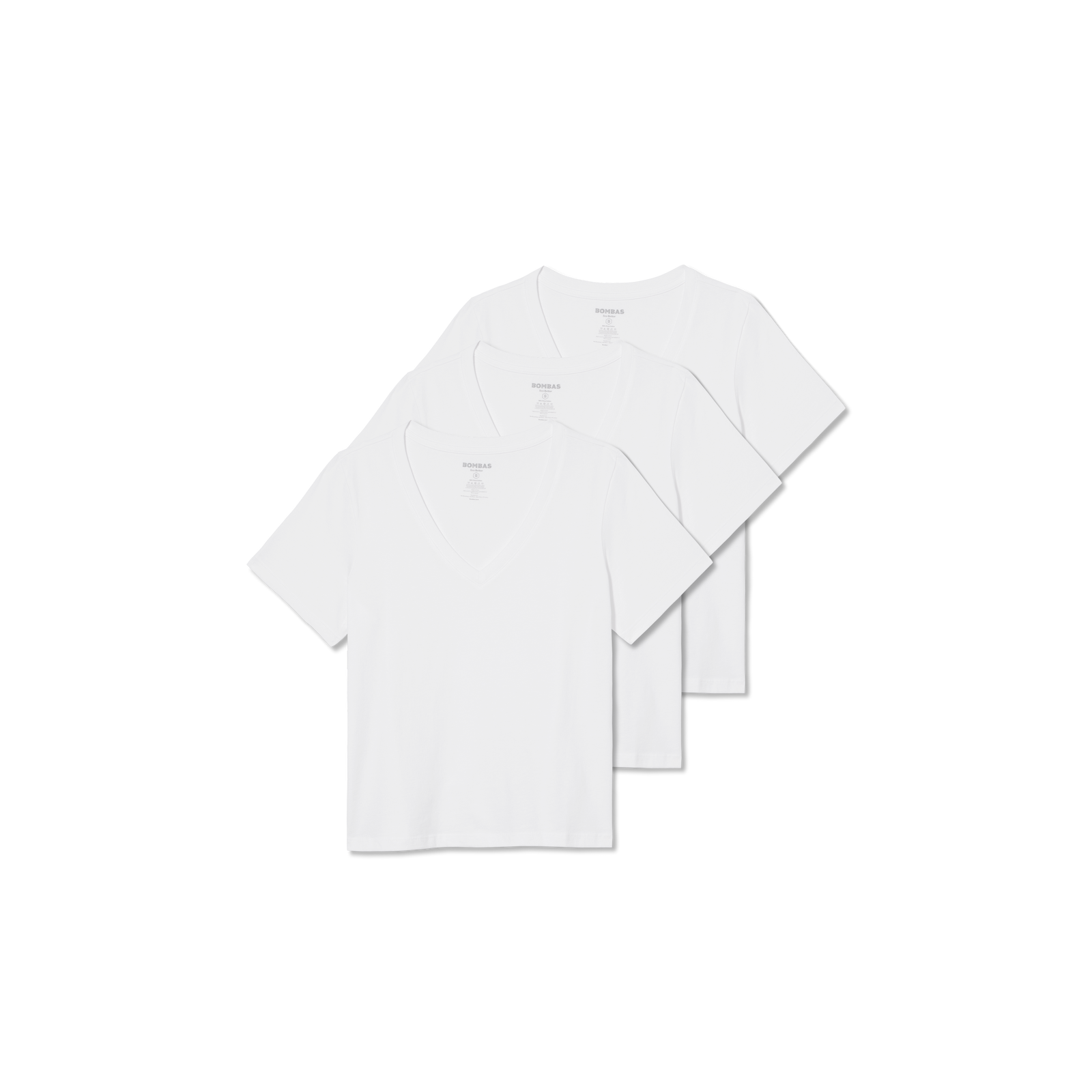Women's Pima Cotton V-Neck T-Shirt 3-Pack - Bright White L