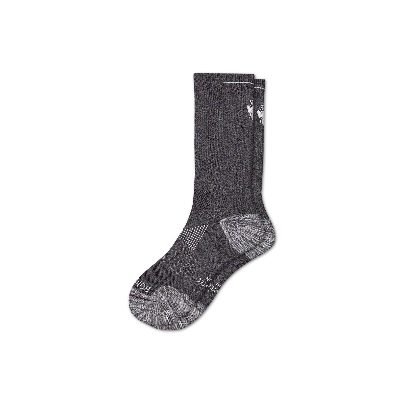 Men's Running Calf Socks - charcoal-with-bee - 54