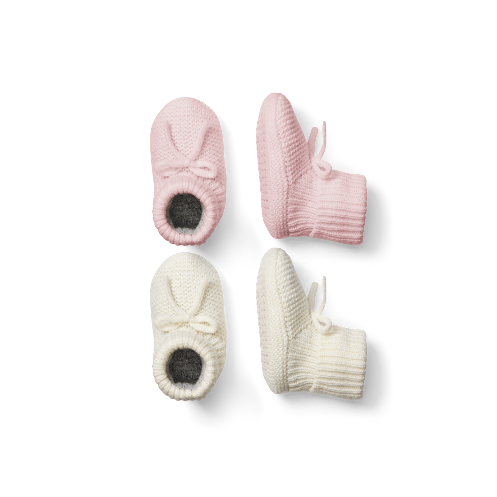 Baby Bow Gripper Slipper 2-Pack - Cloud Pink x Ivory / 6-12 L
