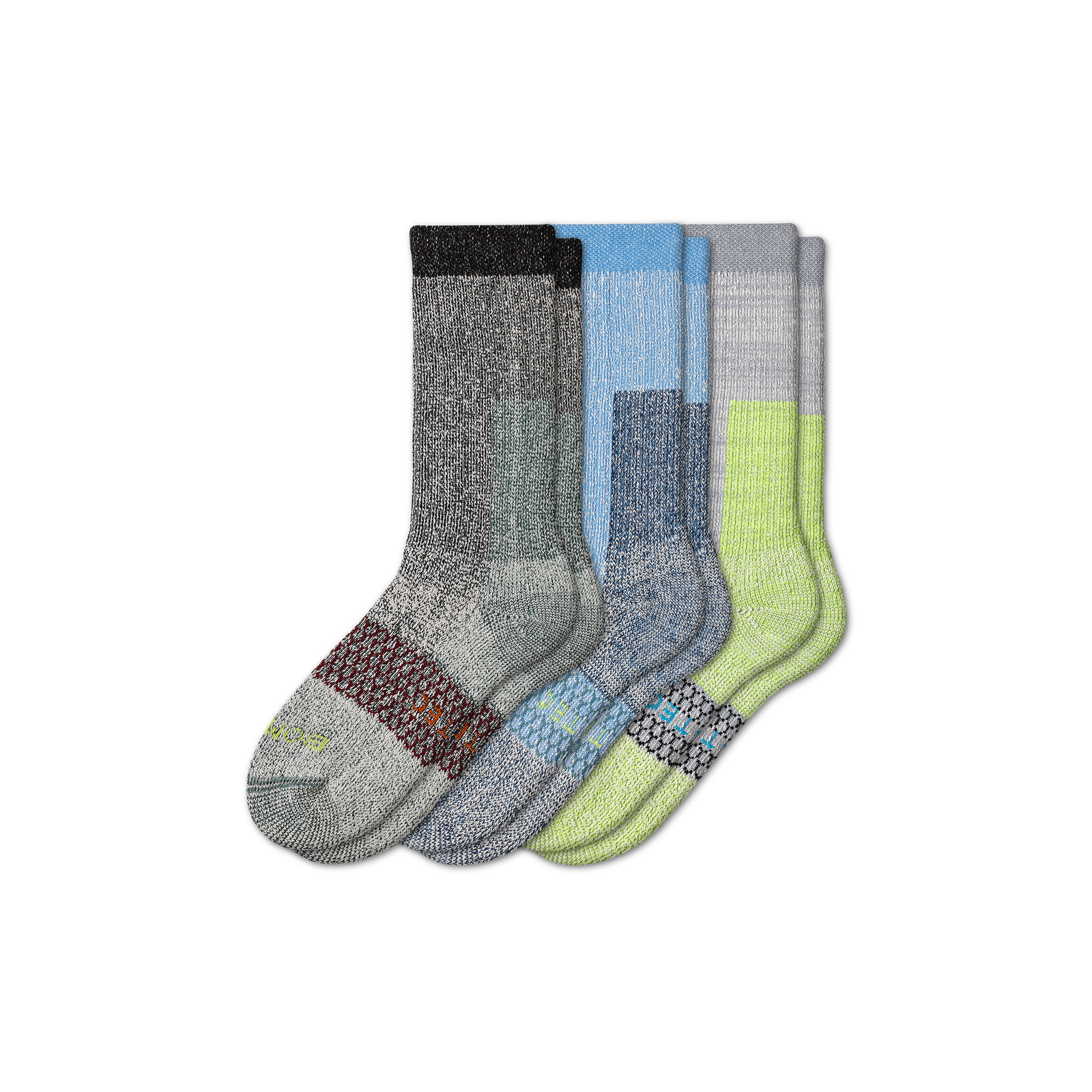 Women's All-Purpose Performance Heavy Duty Calf Sock Colorblock Mix 3-Pack L