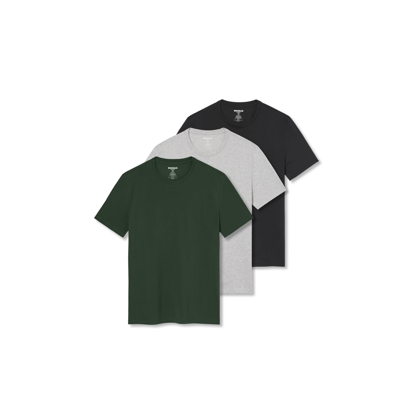 Men's Pima Cotton Crew Neck T-Shirt 3-Pack - Dark Elm Mix L