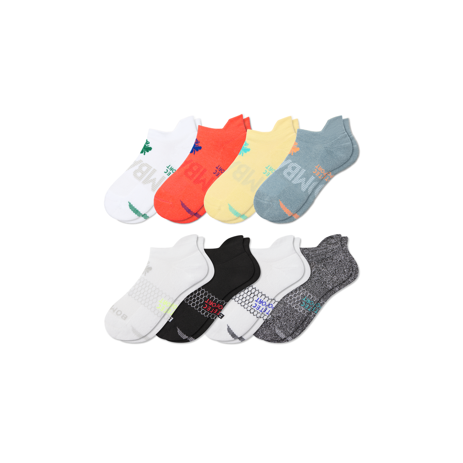 Youth All Sport Ankle Sock 8-Pack - Dawn Core Mix L