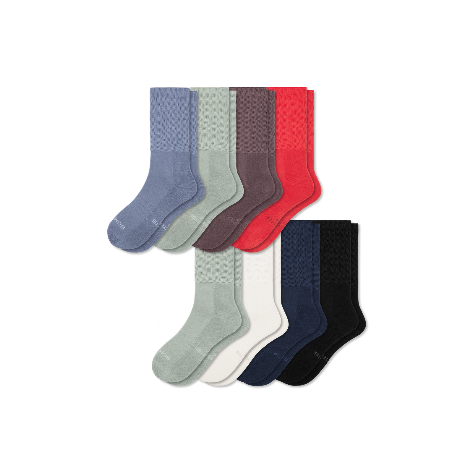 Women's Extended Stretch Calf Sock 8-Pack - Fjord Putty Mix