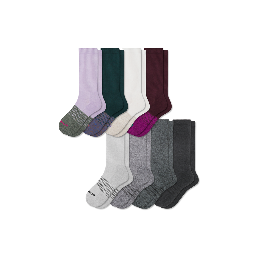 Women's Marl Calf Sock 8-Pack - Smooth Travel Wear