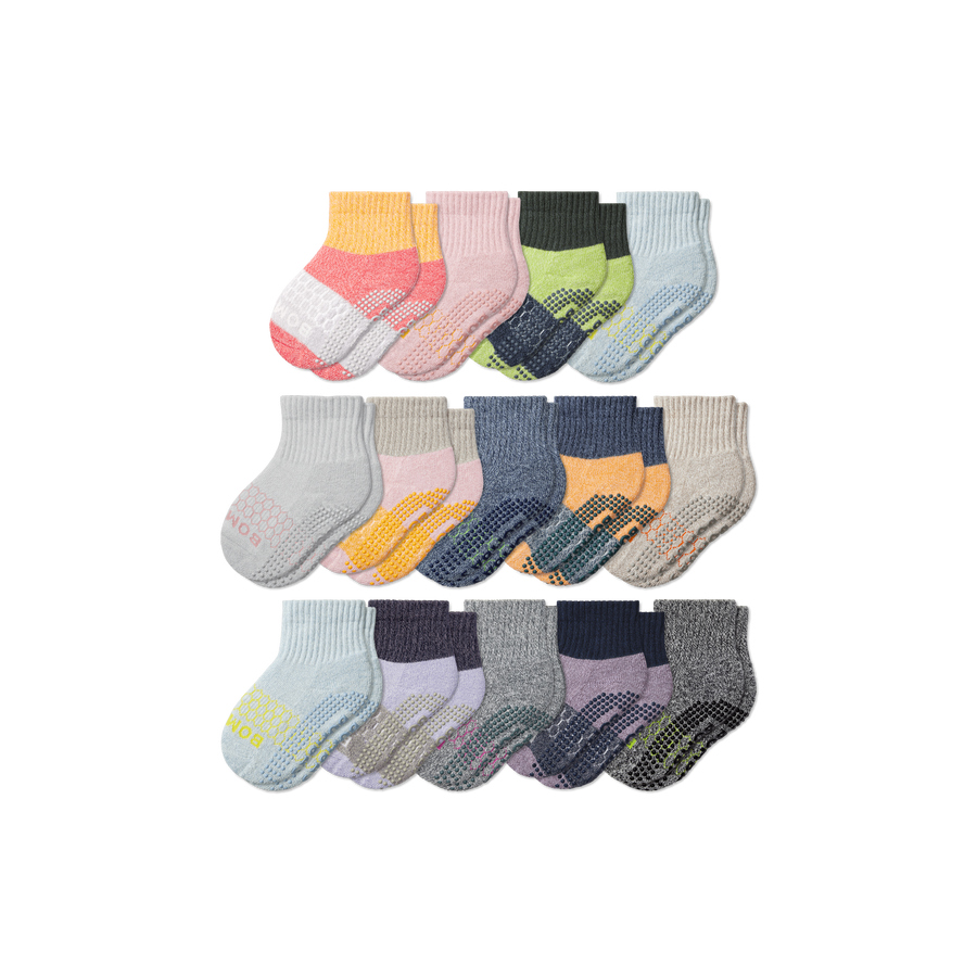 Toddler Week of Bombas Gripper Calf Sock 14-Pack - Cushion Home Rotation
