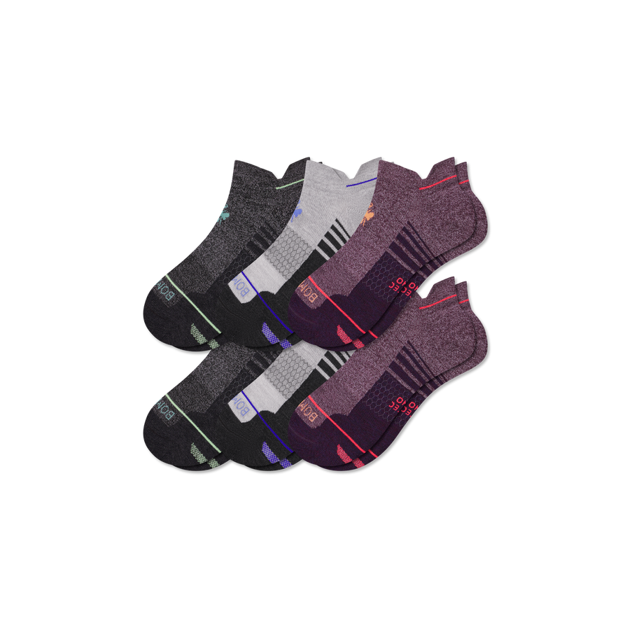 Men's Merino Wool Blend Run Ankle 6-Pack - Cozy Travel Rotation