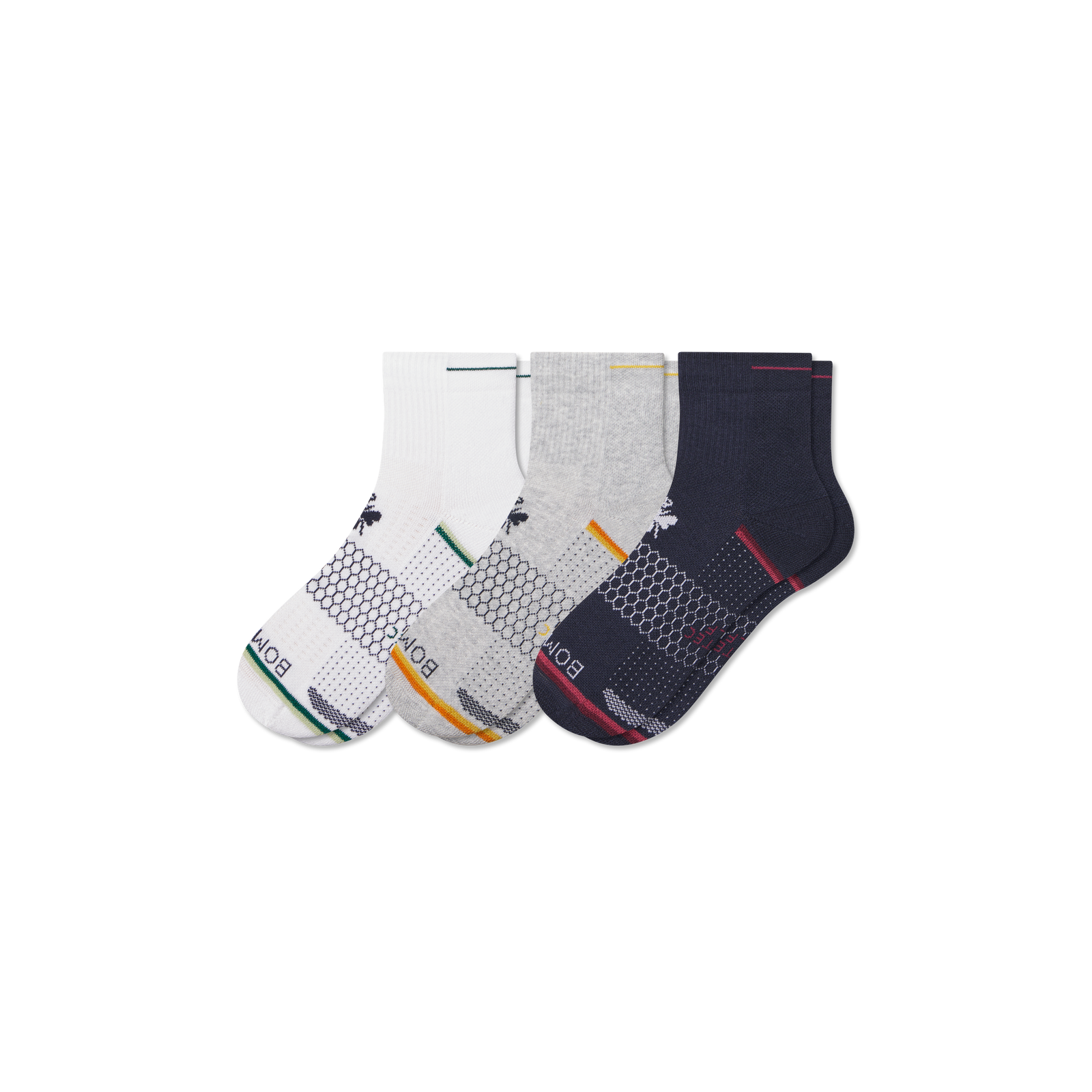 Men's Golf Quarter Sock 3-Pack - midnight navy mix