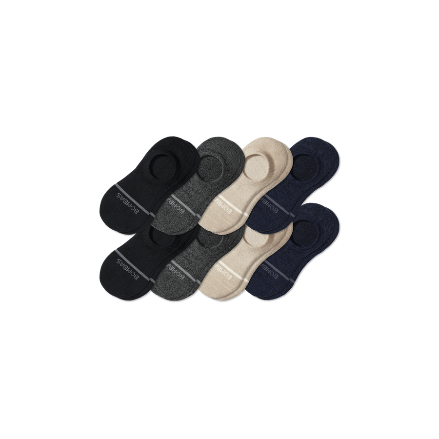 Men's Lightweight Merino Wool Blend No Show Sock 8-Pack - Run Trail Support