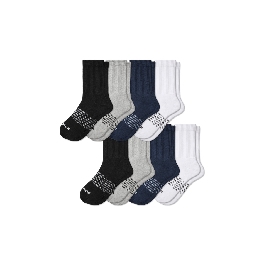 Men's Solids Half Calf Sock 8-Pack - Daily Run Comfort