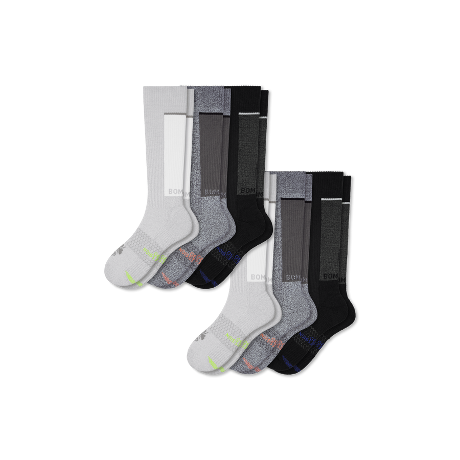 Women's Performance Compression Knee High Sock 6-Pack (20-30mmHg) - Training Gym Support