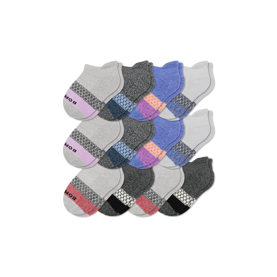 Junior Tri-Block Ankle Sock 12-Pack - Daily Everyday Rotation