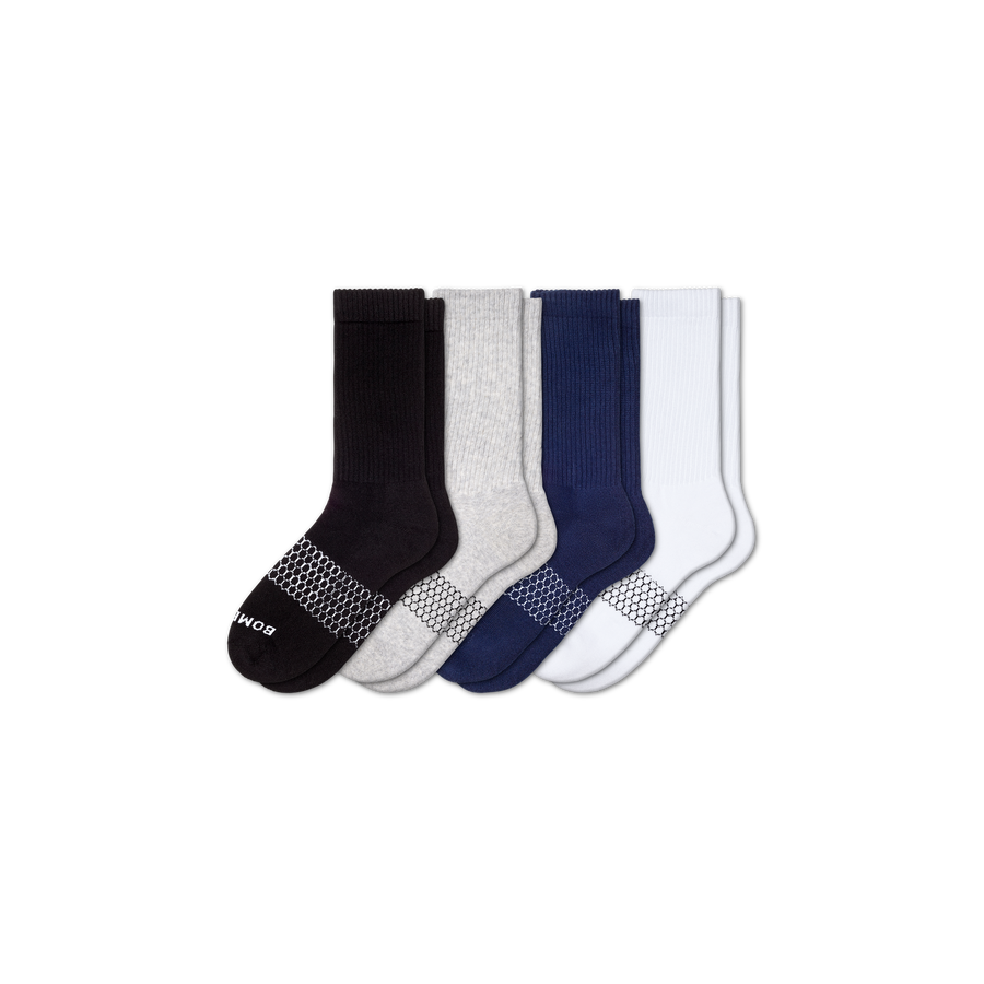 Men's Solids Calf Sock 4-Pack - Comfort No Show Pair