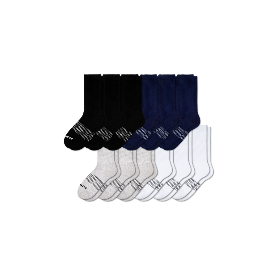 Men's Solids Calf Sock 12-Pack - Studio Recovery Cushion
