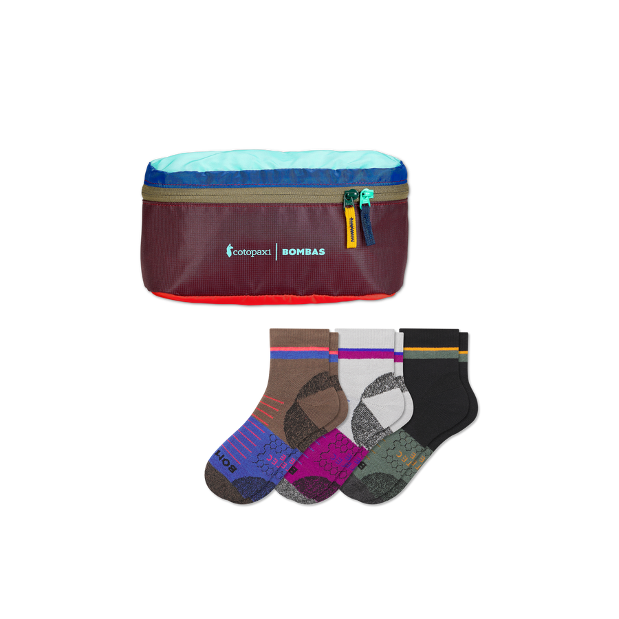 Men's Hiking Quarter Sock 3-Pack & Cotopaxi Fanny Pack - Weekend Drawer Pack