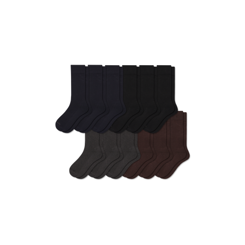 Men's Dress Calf Sock 12-Pack - Multi Mix L