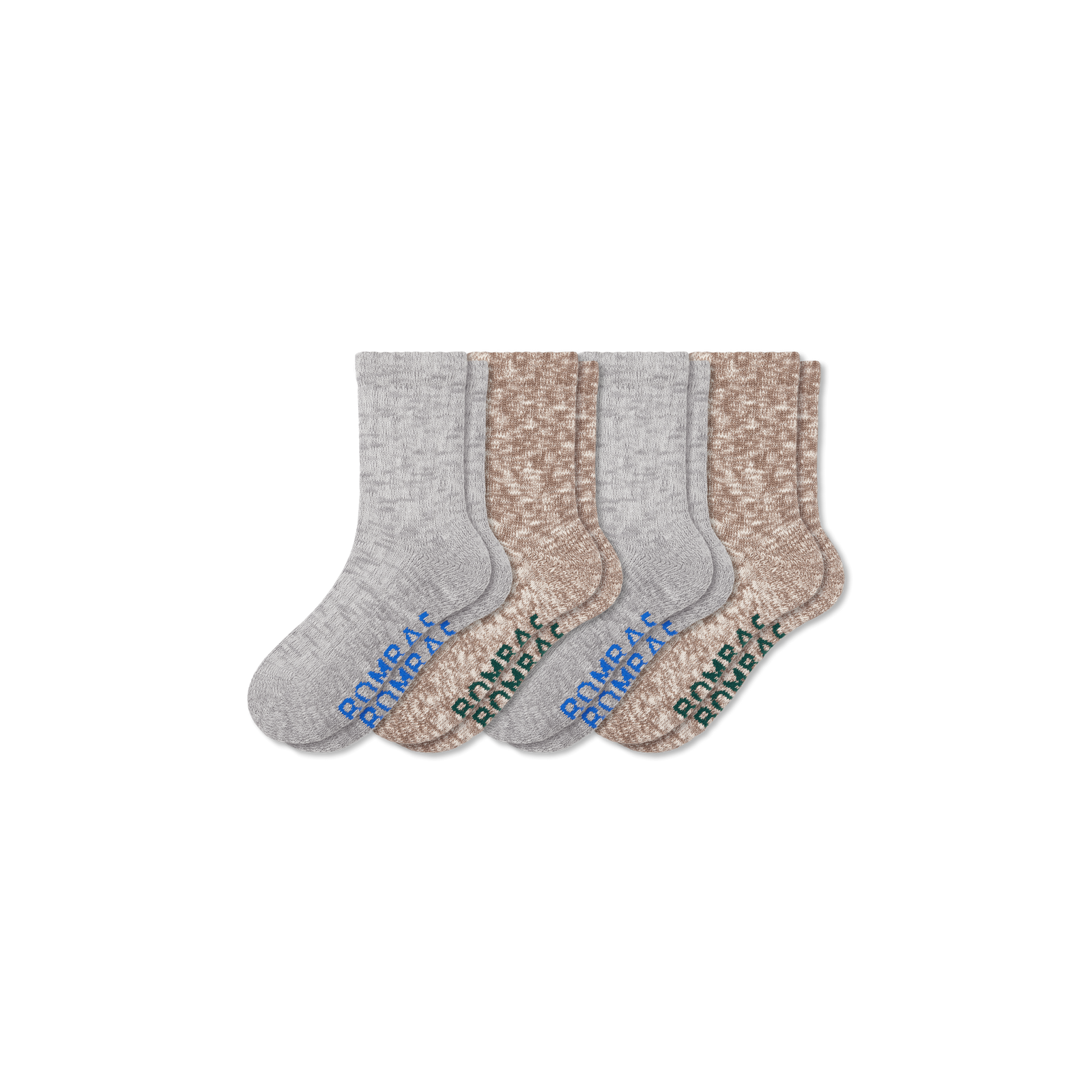 Women's Chunky Ragg Half Calf Sock 4-Pack - Mushroom Meteor Mix L