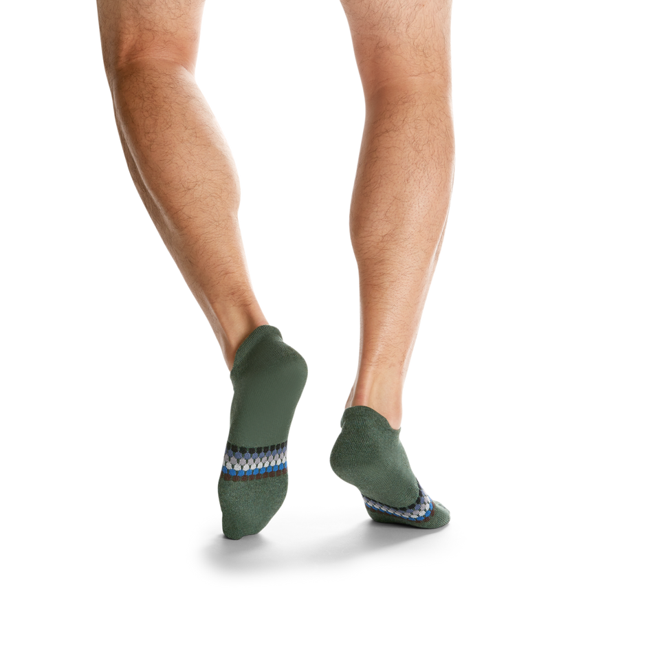 Men's Sunset Stripe Ankle Sock 4-Pack - navy-grey-mix - 4
