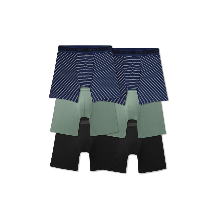 Men's Soft Flex Boxer Brief 6" 6-Pack - Light Fit Layer