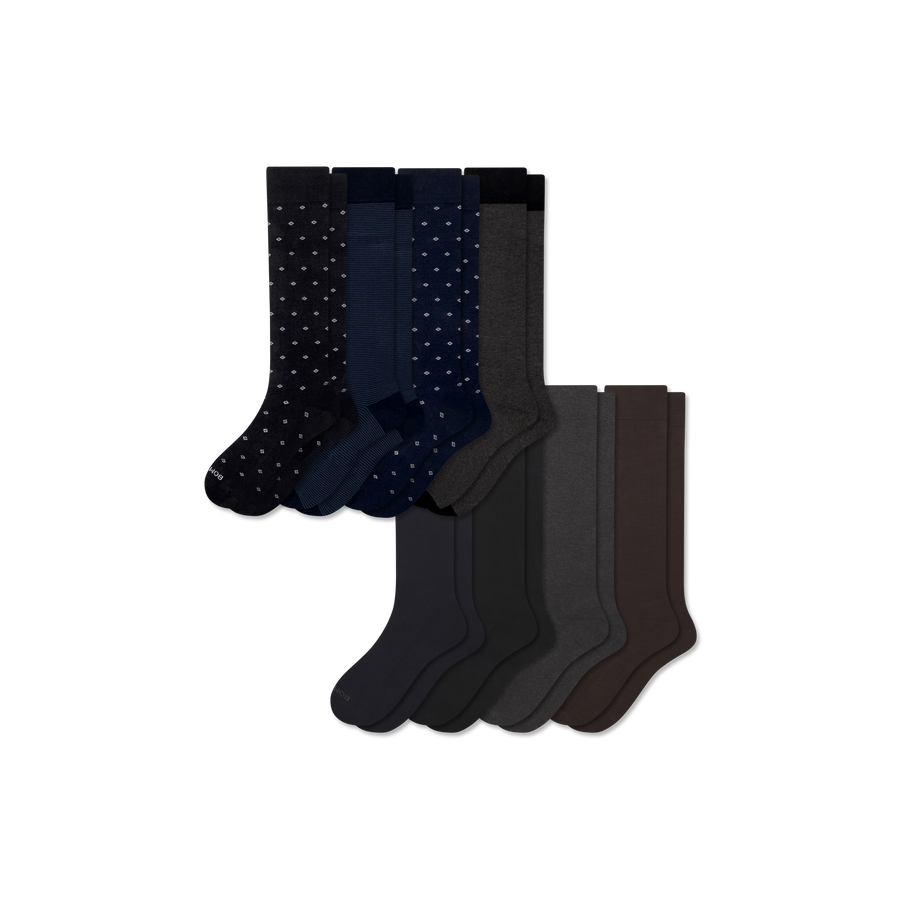 Men's Dress Over the Calf Sock 8-Pack - Outdoor Cushion