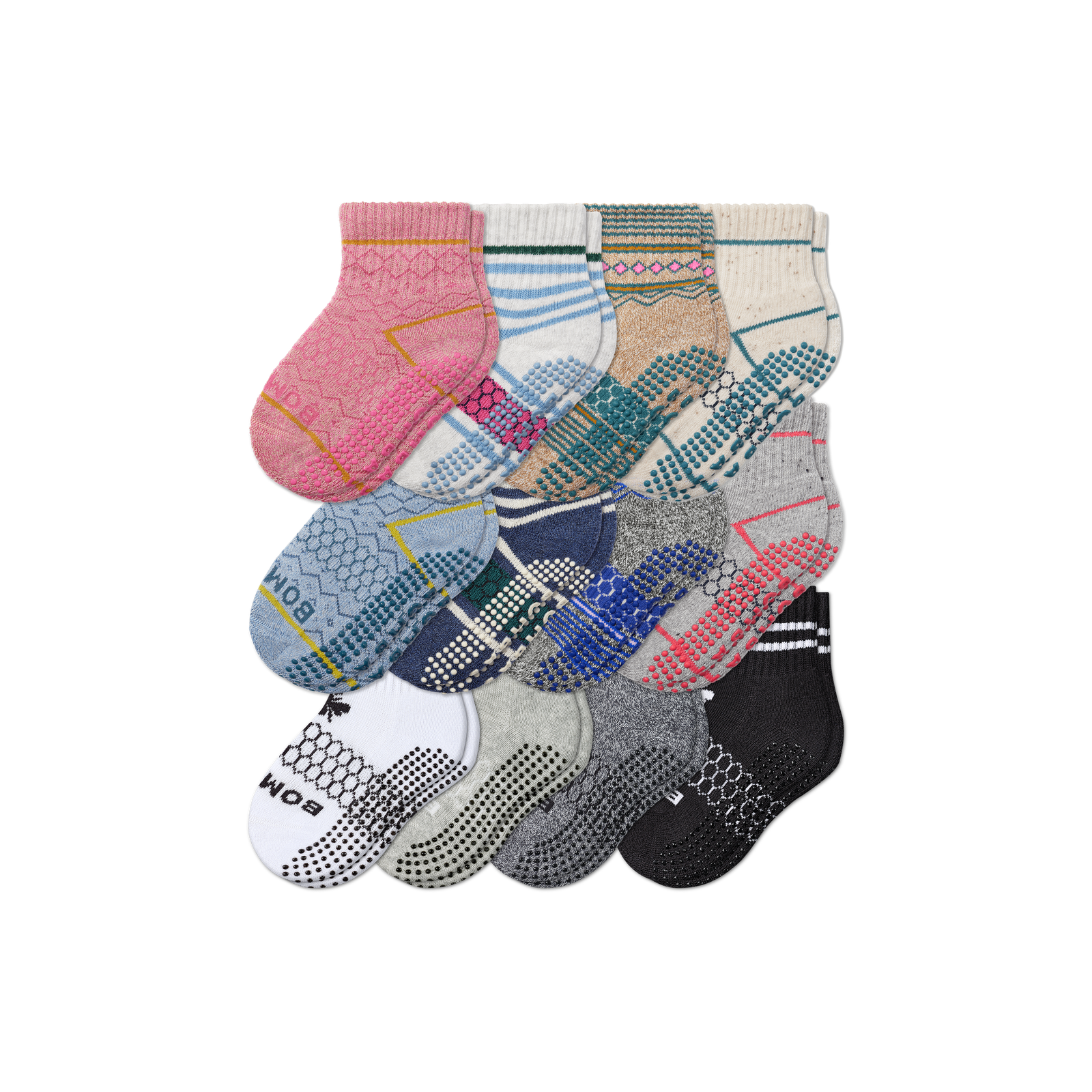 Toddler Calf Sock Olive Mulberry Mix 12-Pack L