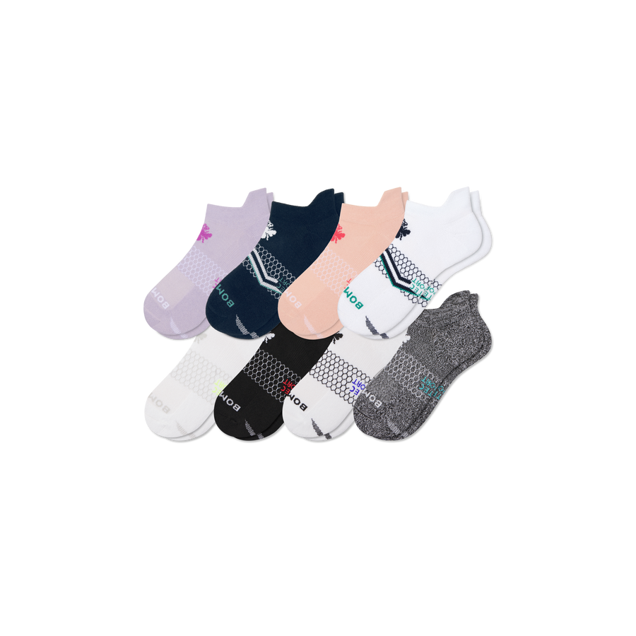 Women's All Sport Ankle Sock 8-Pack - Soft Travel Pair