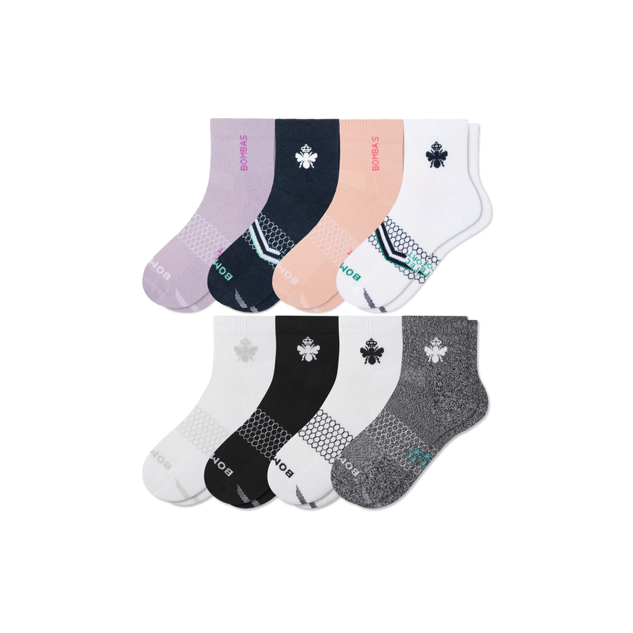 Women's All Sport Quarter Sock 8-Pack - Run Ankle Move