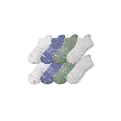 Men's Gripper Ankle Sock 8-Pack - Oyster Sage Mix L