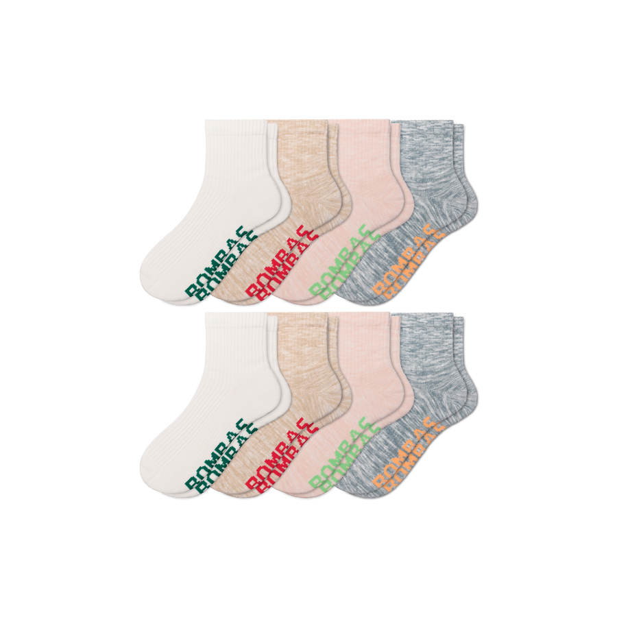 Women's Summer Ragg Quarter Sock 8-Pack - Active Shift Cushion