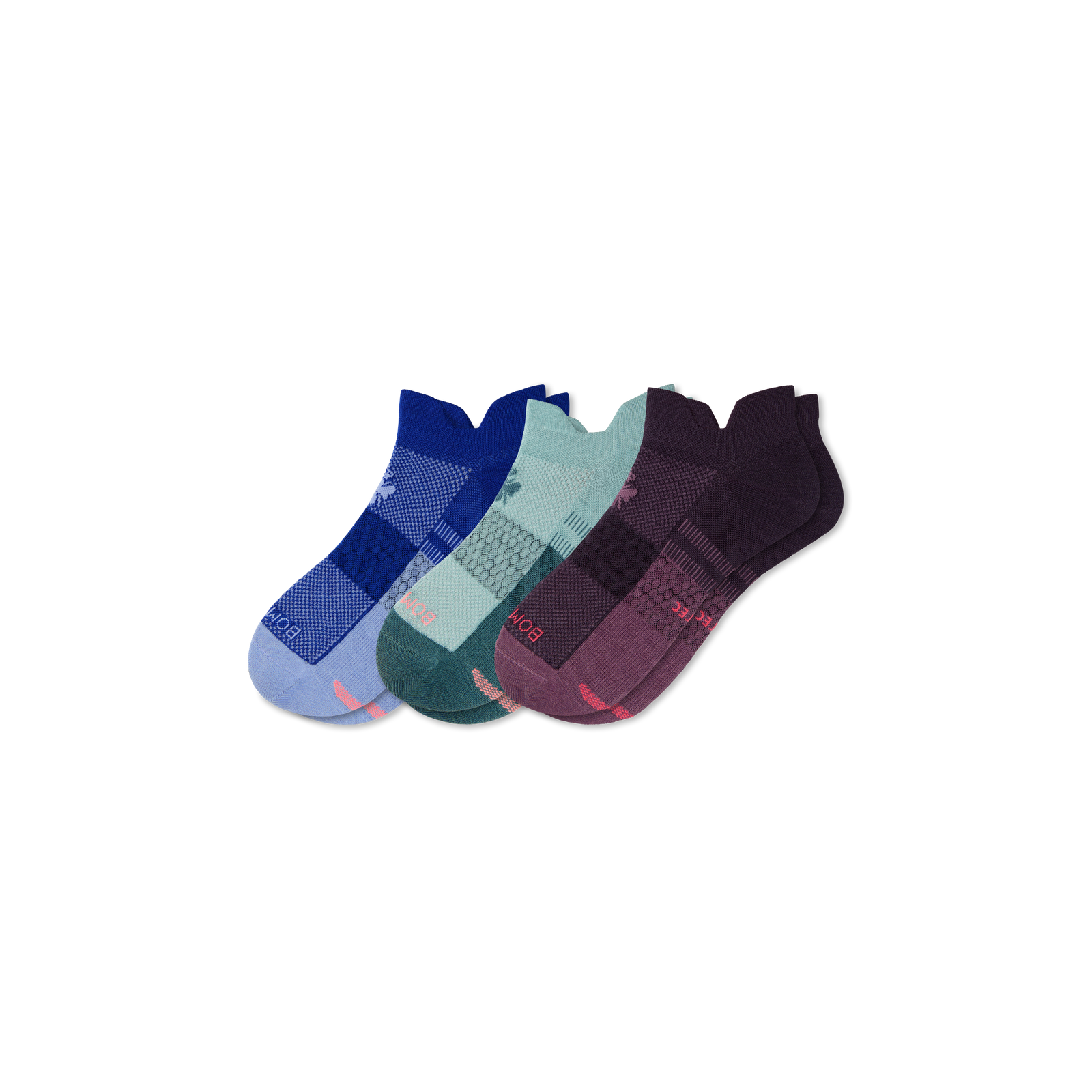 Men's Lightweight Athletic Ankle Sock 3-Pack - Plum Sky Mix L