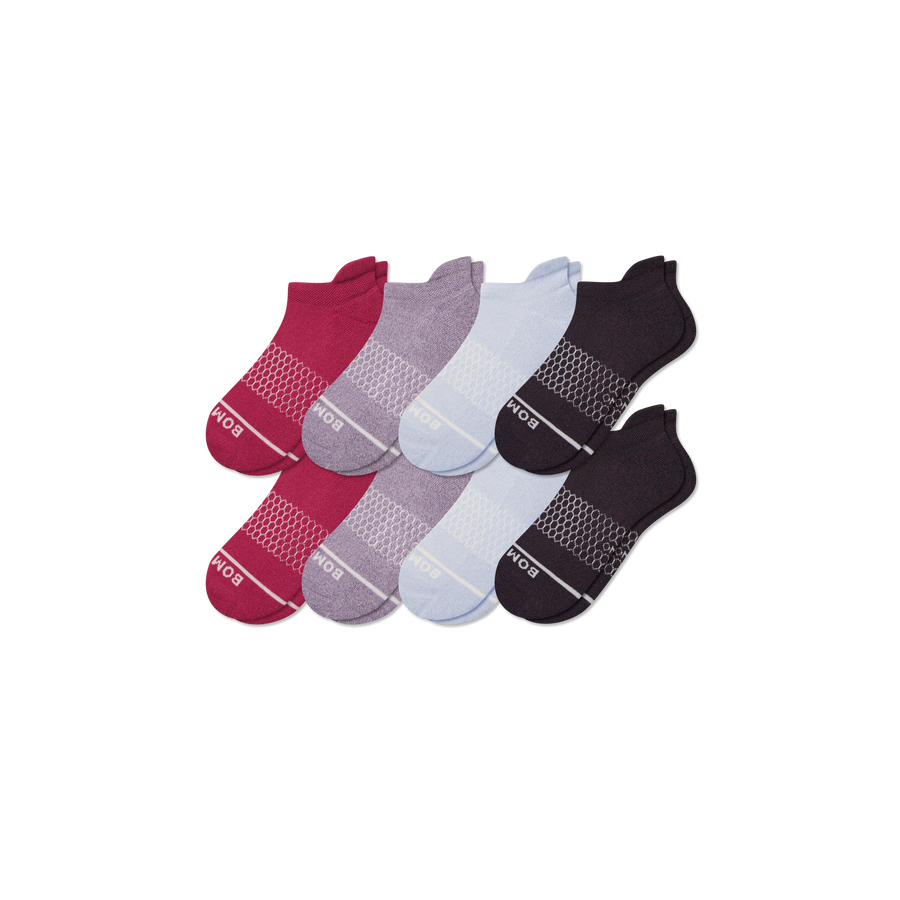 Women's Merino Wool Blend Ankle Sock 8-Pack - Steady No Show Cushion