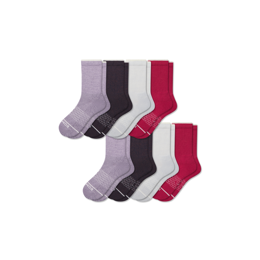 Women's Merino Wool Blend Half Calf Sock 8-Pack - Daily Travel Pair