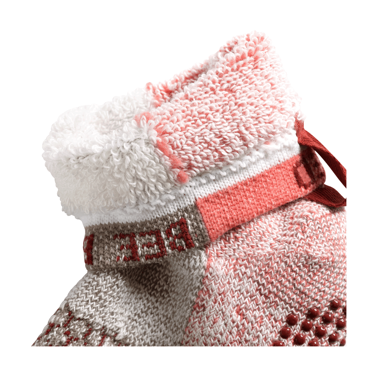 Men's Merino Wool Gripper House Socks - red-clay - 15