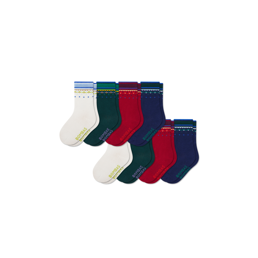Junior Lightweight Calf Sock 8-Pack - Run School Pair