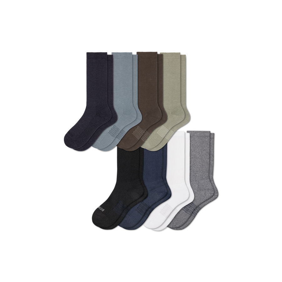Men's Modern Rib Calf Sock 8-Pack - Weekend Recovery Fit