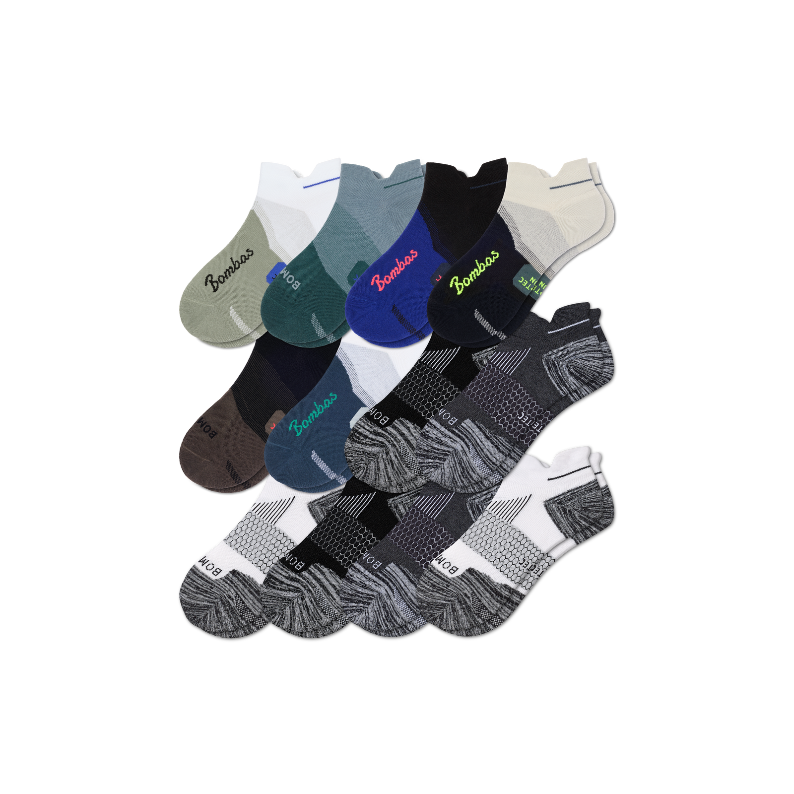 Men's Run Ankle Sock 12-Pack - sea neutrals mix L