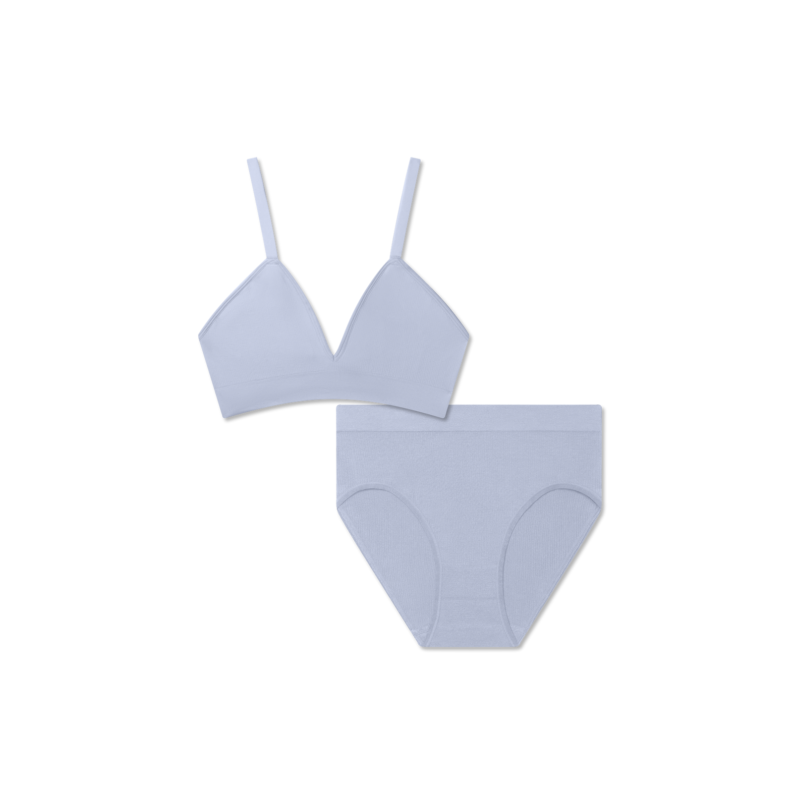 Women's Seamless Triangle Bralette + High Rise Brief Pack - Skysail Blue L