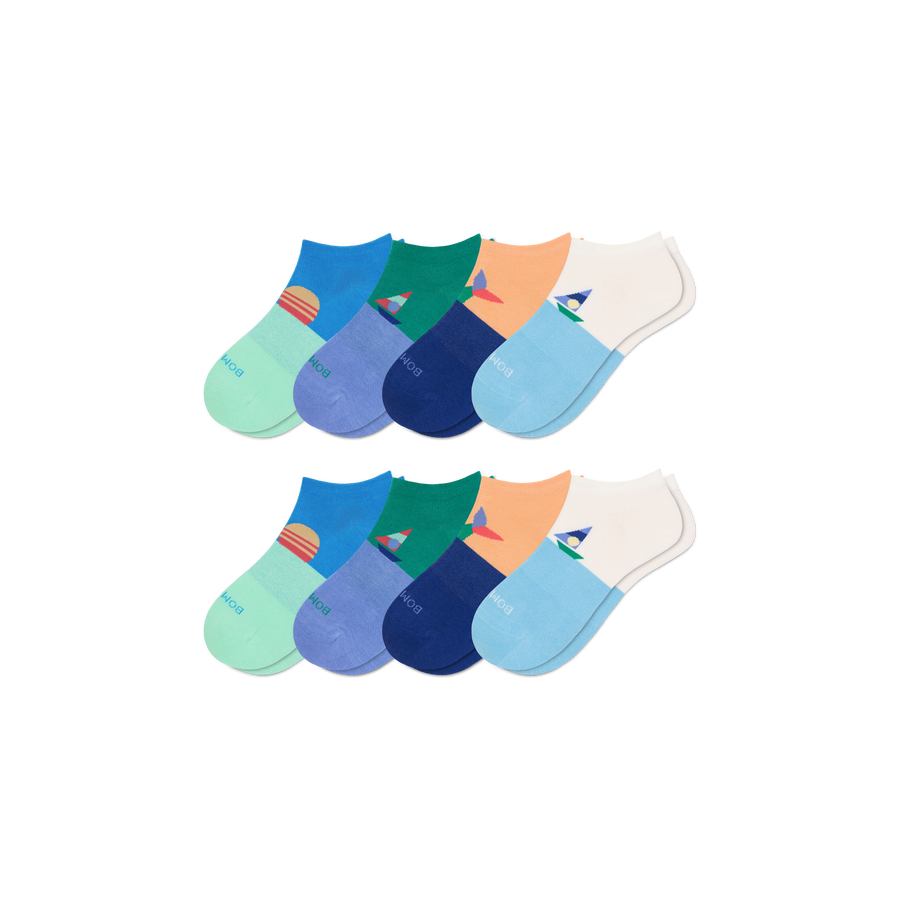Youth Lightweight Ankle Sock 8-Pack - Steady Studio Wear
