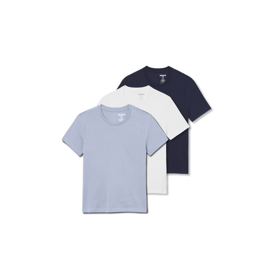 Women's Pima Cotton Slim Crew Neck T-Shirt 3-Pack - Weekend Staple