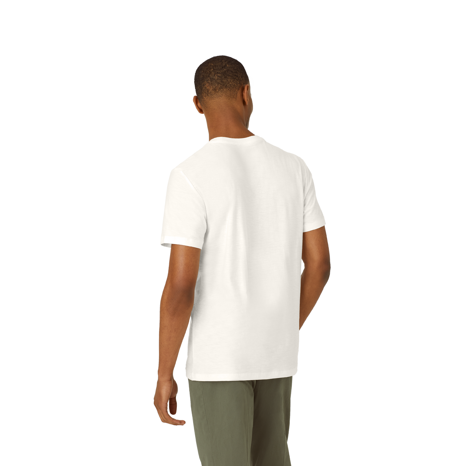 Air Slub Crew Neck T-Shirt Soft White MO3