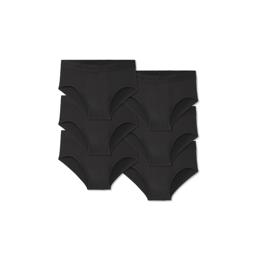 Men's Cotton Modal Blend Flyless Brief 6-Pack - Essential Comfort Base