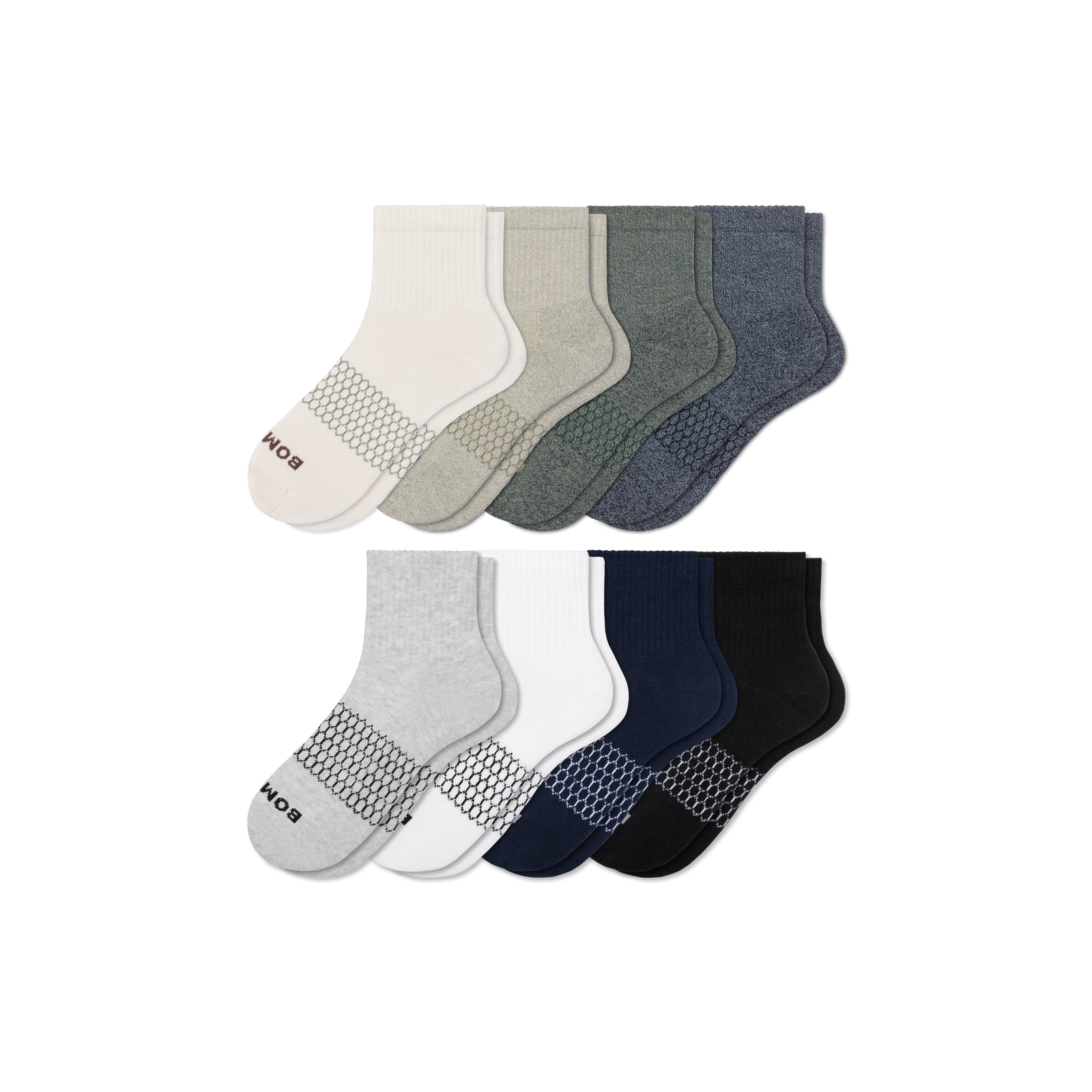 Men's Quarter Sock 8-Pack - navy birch mix L