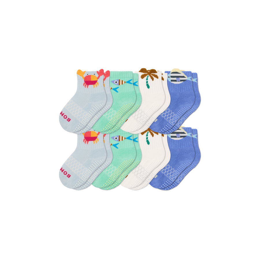 Toddler Gripper Calf Sock 8-Pack - Classic Weekend Support