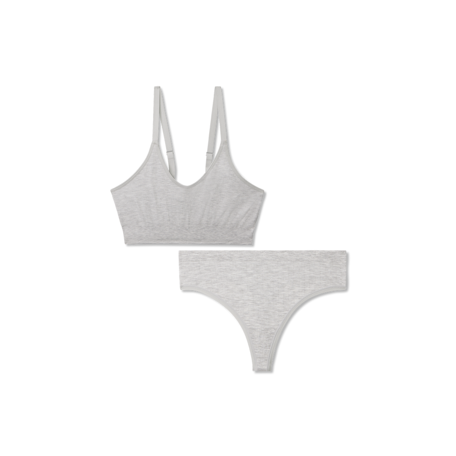 Women's Seamless Scoop Bralette + Thong Pack - Classic Ease